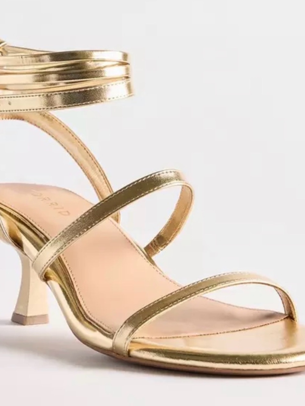 Torrid Gold Metallic Strappy Wrap Heels Sandals Size 9WW